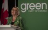 Former Green party leader Elizabeth May speaks ahead of the party's leadership announcement in Ottawa, Saturday October 3, 2020. THE CANADIAN PRESS/Adrian Wyld