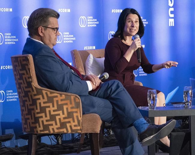 Montreal mayoral candidates Denis Coderre and Valérie Plante take part in a debate in Montreal, Wednesday, Sept. 29, 2021. Quebecers are heading to the polls today to vote for municipal mayors and city councillors, with results expected by the end of the night. THE CANADIAN PRESS/Ryan Remiorz