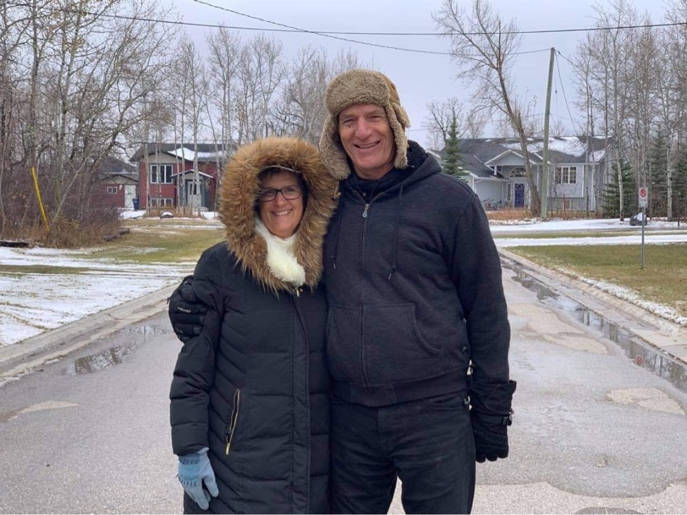Supplied Photo
Linda and Herb Wiebe share a moment during one of their many walks together.