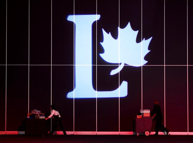 Final preparations are made for the Liberal election night in Montreal on October 21, 2019. THE CANADIAN PRESS/Sean Kilpatrick