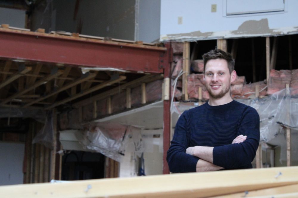 Greg Vandermeulen
Country Meat and Sausage operations manager Thomas Jowett stands inside the gutted space of the former Steinbach Family Medical building. The company has big plans for the 18,000 square foot facility.