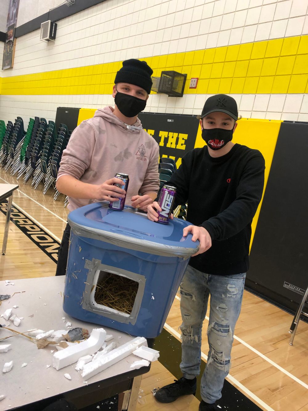 Supplied Photo
One group of students built cat houses.