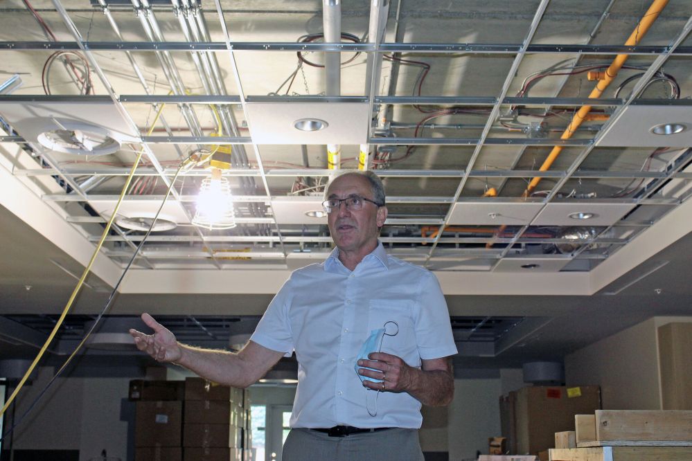 JORDAN ROSS / THE CARILLON
HavenGroup CEO David Driedger speaks during a Tuesday tour of the Rest Haven personal care home expansion.