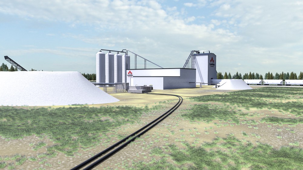 FILE IMAGE
A computer rendering depicts the company’s proposed processing plant in Vivian. The Manitoba government licensed the plant last month, before the Clean Environment Commission could assess the associated mining method.