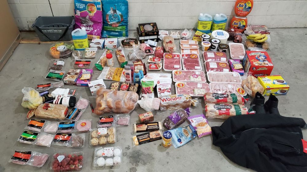 RCMP HANDOUT
RCMP seized groceries that were stolen from Superstore in Steinbach.