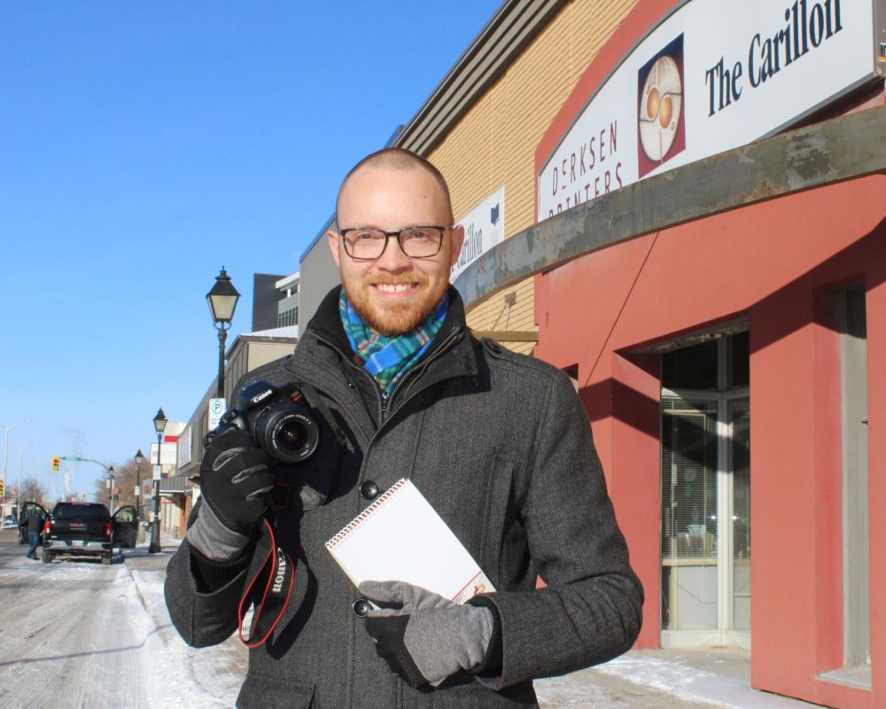 Greg Vandermeulen Carillon Archives
Jordan Ross won six Manitoba Community Newspaper Association awards in 2020, leading the way for The Carillon, which garnered 15 awards in all, and was named Manitoba’s best all-around newspaper