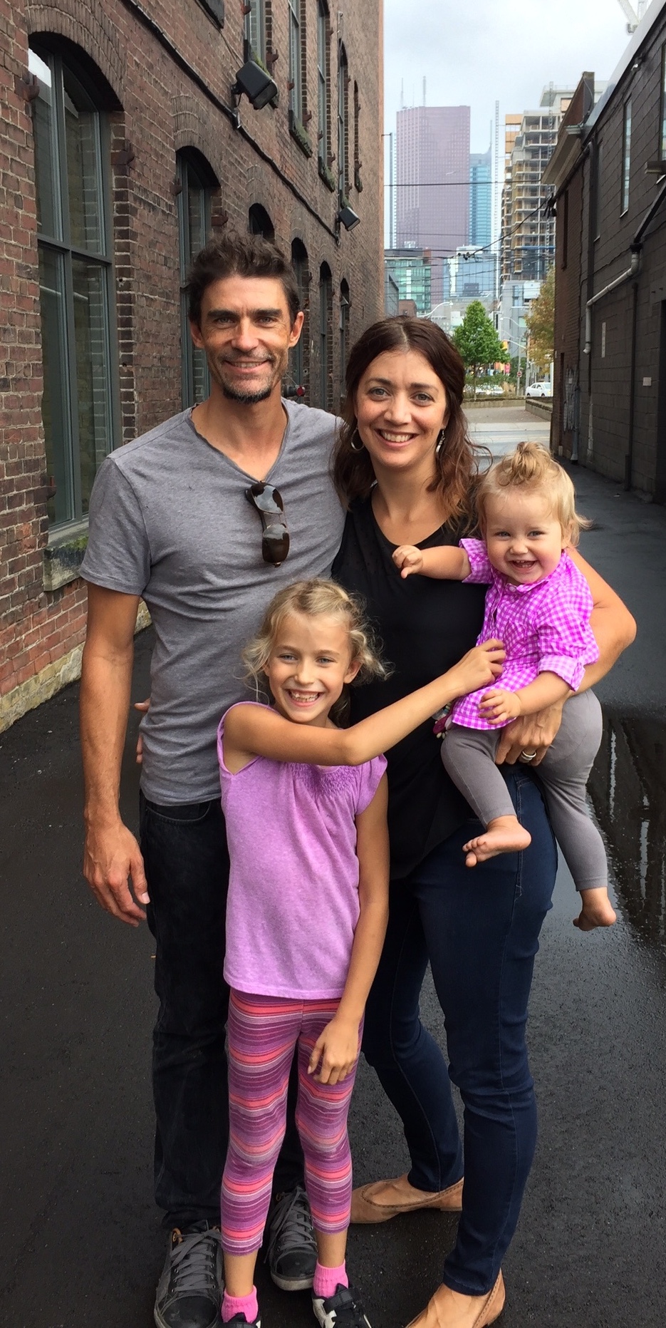 SUBMITTED PHOTO
Pianist Mike Janzen is seen in Toronto surrounded by his wife Jodi and daughters Hadassah and June. Janzen’s new solo piano album, Songs for Lent, helped him recover from a concussion he sustained two years ago.