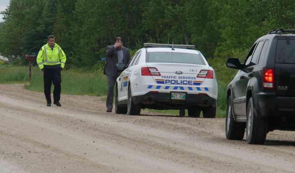 JUDY PETERS | THE CARILLON
A Steinbach RCMP presence continued Monday near Richer after a section of the 302 was closed for around 20 hours Saturday evening into late Sunday afternoon.