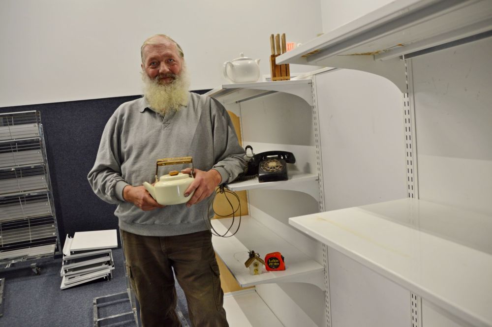 DAVE BAXTER | THE CARILLON
Local Matters Thrift Store manager Chris Giesbrecht is seen in the store where volunteers are currently working to be ready for an expected March 1 opening day.