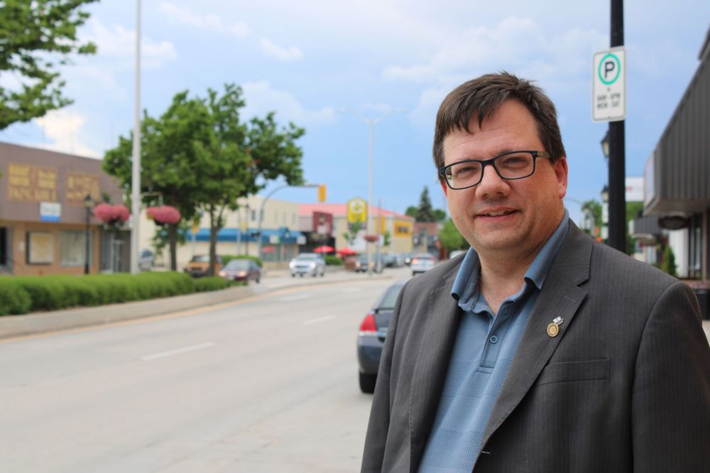 GREG VANDERMEULEN / THE CARILLON
Steinbach Coun. Michael Zwaagstra announced his candidacy Monday for the fall municipal elections.