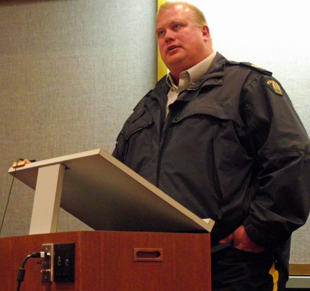 JUDY PETERS CARILLON ARCHIVES
Laninga addresses Steinbach city council for the first time on June 19, 2012.
