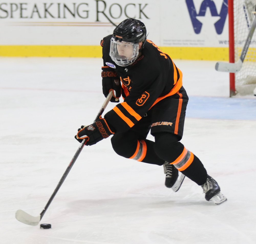 The Steinbach Pistons brought in Parker Jasper to help bolster their blueline. The 2003-born defender started this season with the El Paso Rhinos of the North American Hockey League. (Parker Jasper Submitted)