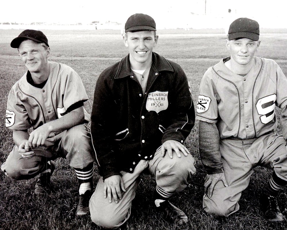 Harry Steingart. Marv Hollender and Earl Kreutzer helped the Steinbach Millers win their first league championship since 1947. Steingart hit two home runs in the final series while Hollender pitched in both his team’s victories. Kreutzer, who had been a solid hitter all year, added a double and single to drive in runs in the final game.
