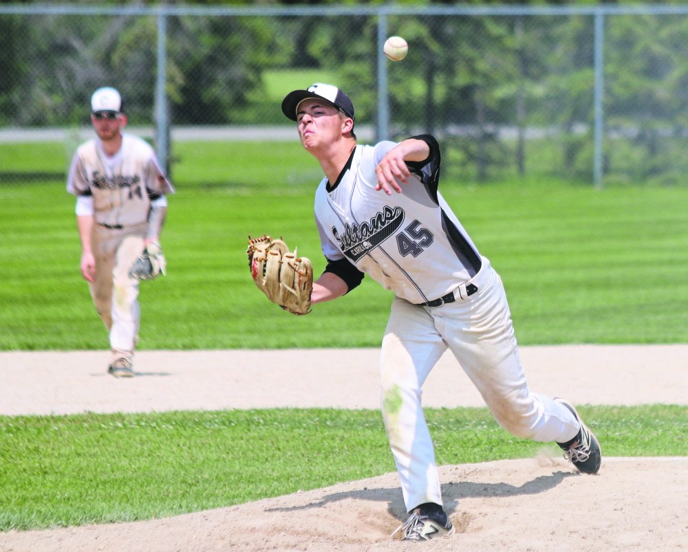Linden Meilleur, the MJBL's reigning left-handed pitcher of the year, has re-joined the Sultans for their 2023 playoff run. (Cassidy Dankochik The Carillon)