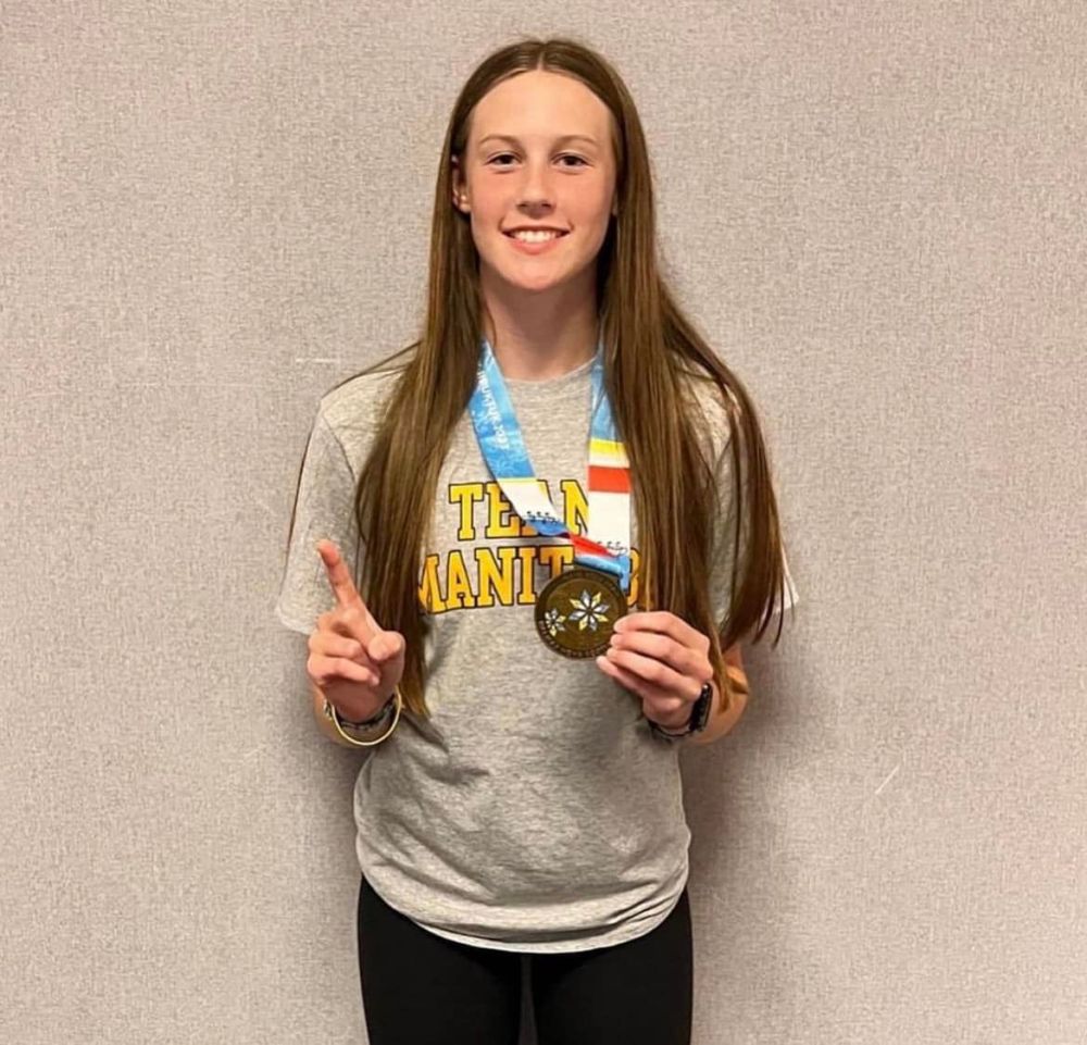 Chloe Carriere earned a gold medal with Team Manitoba's softball team. (Eastman Wildcats Facebook)