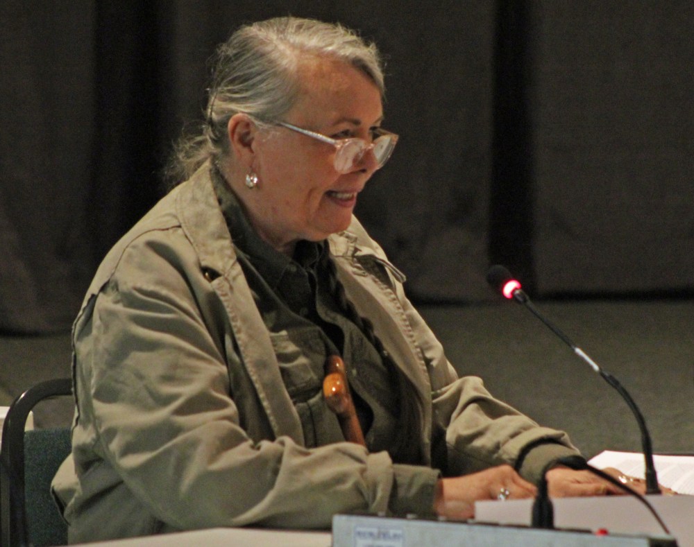 JORDAN ROSS CARILLON ARCHIVES
Green Party of Manitoba leader Janine Gibson at a March Sio Silica Clean Environment Commission hearing in Steinbach. Gibson is running in the Winnipeg riding of Wolseley instead of her home constituency of La Verendrye in this October’s provincial election.