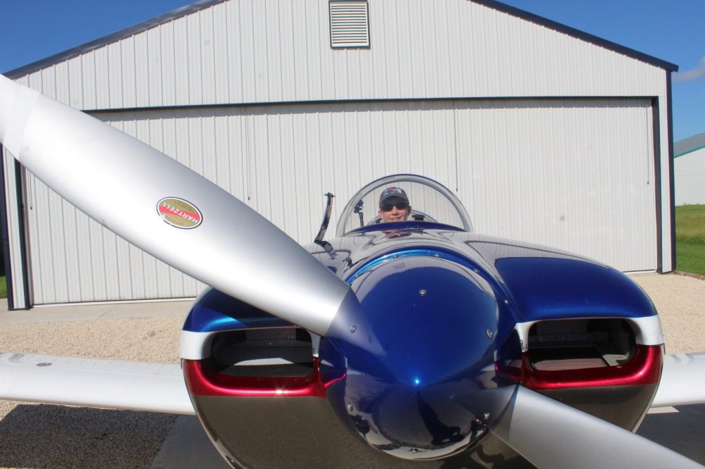 CHRIS GAREAU The Carillon
Adam Peters, all of 14 years old, sitting on cushions to boost him up in his new plane that he is competing with during the Canadian National Aerobatic Championships in Steinbach. His YouTube channel Turned N Banked is seeking sponsors to help get more young people into aviation — though maybe not quite as young as Adam did when he was 12.