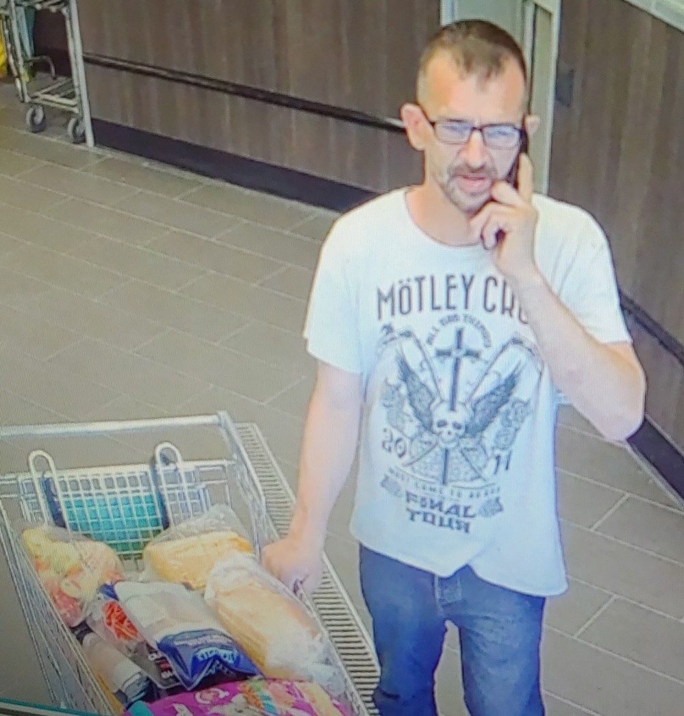 SUPPLIED
RCMP are looking for information that will lead to the arrest of this man, accused of stealing $500 worth of groceries from Sobeys on Aug. 28.