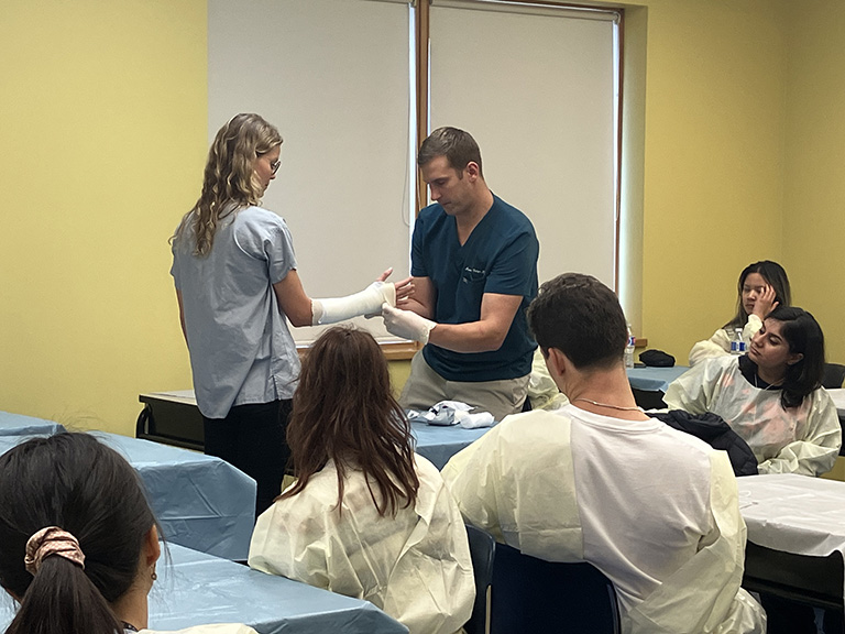 Submitted
Dr. Aaron Dubyna providing education on Ortho Casting to first and second year family medicine residents. Southern Health held a physician retreat in Steinbach as part of its effort to recruit and retain doctors.