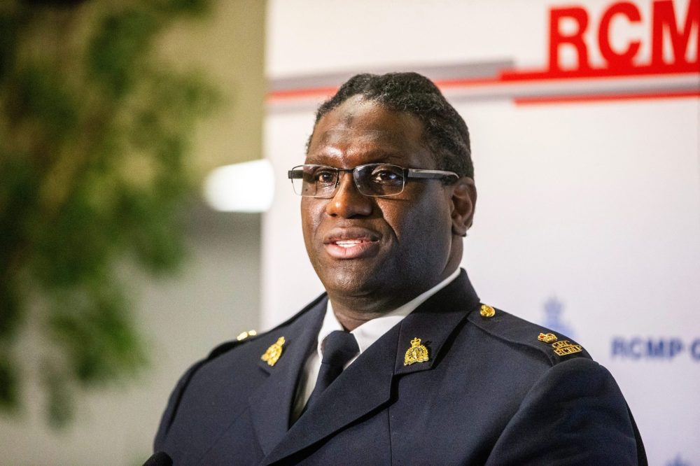 MIKAELA MACKENZIE WINNIPEG FREE PRESS RCMP
Intelligence officer Joe Telus speaks to the media about Project Decrypt on Tuesday.