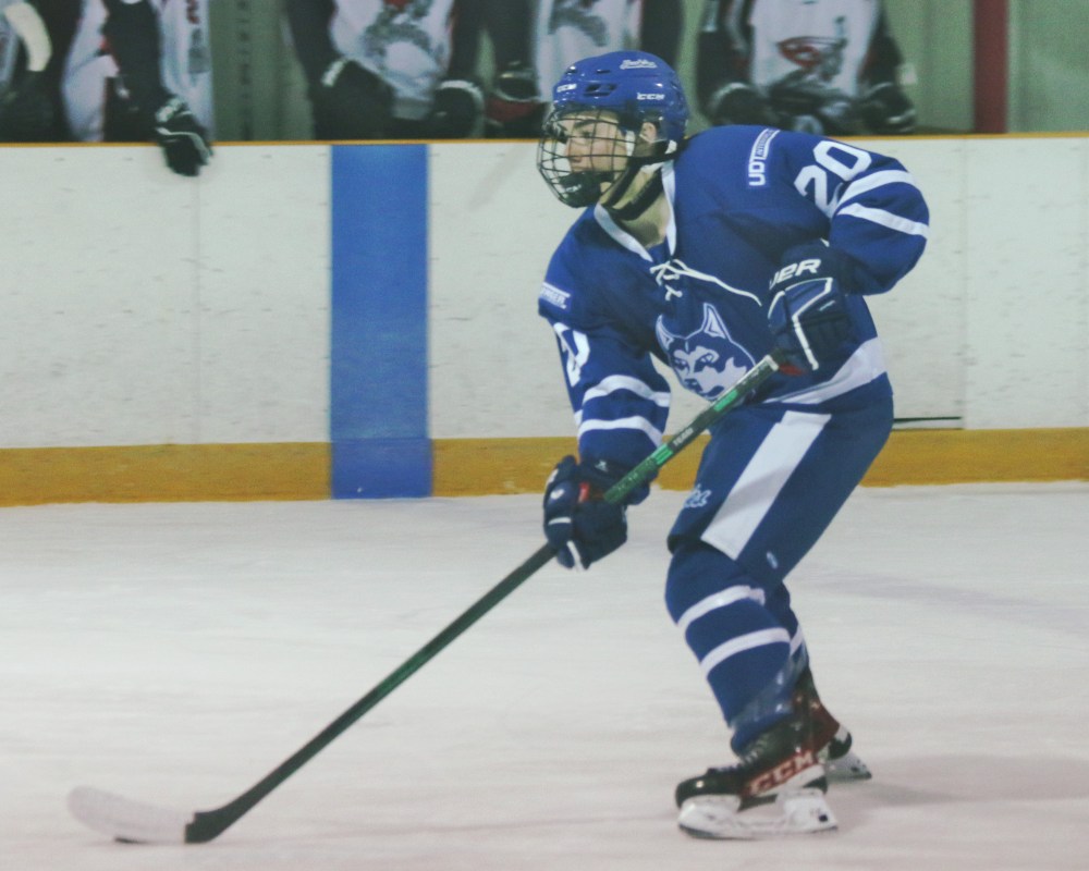Kailen Penner is enjoying a nice year in his first full-time season with the Steinbach Huskies. (Cassidy Dankochik The Carillon)