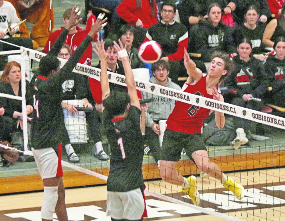 Cassidy Dankochik The Carillon
Logan Barnabe was named the AAAA junior varsity most valuable player. He was a force for Gabrielle-Roy in the final, with most of the team’s strong attacks coming from his arm.