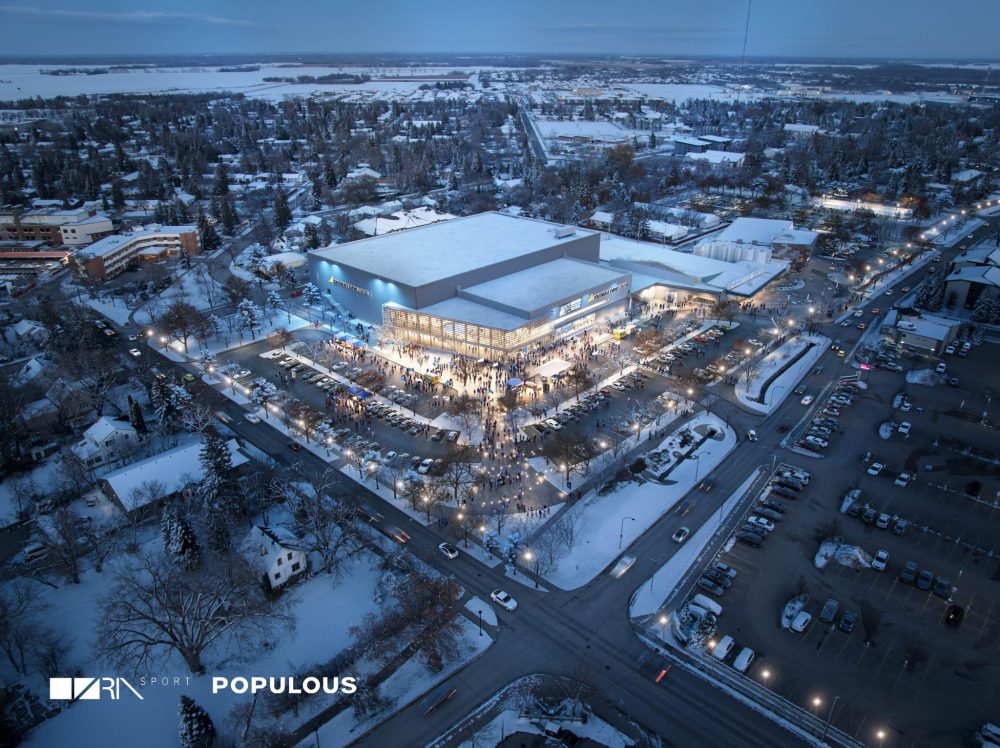 This image created by VRA Inc. and Populous shows what the finished facility will look like.