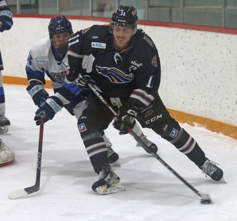 Alex Walicki is joining the Niverville Nighthawks after a trade in advance of the junior A roster deadline. Walicki was Swan Valley's leading scorer this season and is currently seventh in the MJHL scoring race. (Cassidy Dankochik The Carillon)