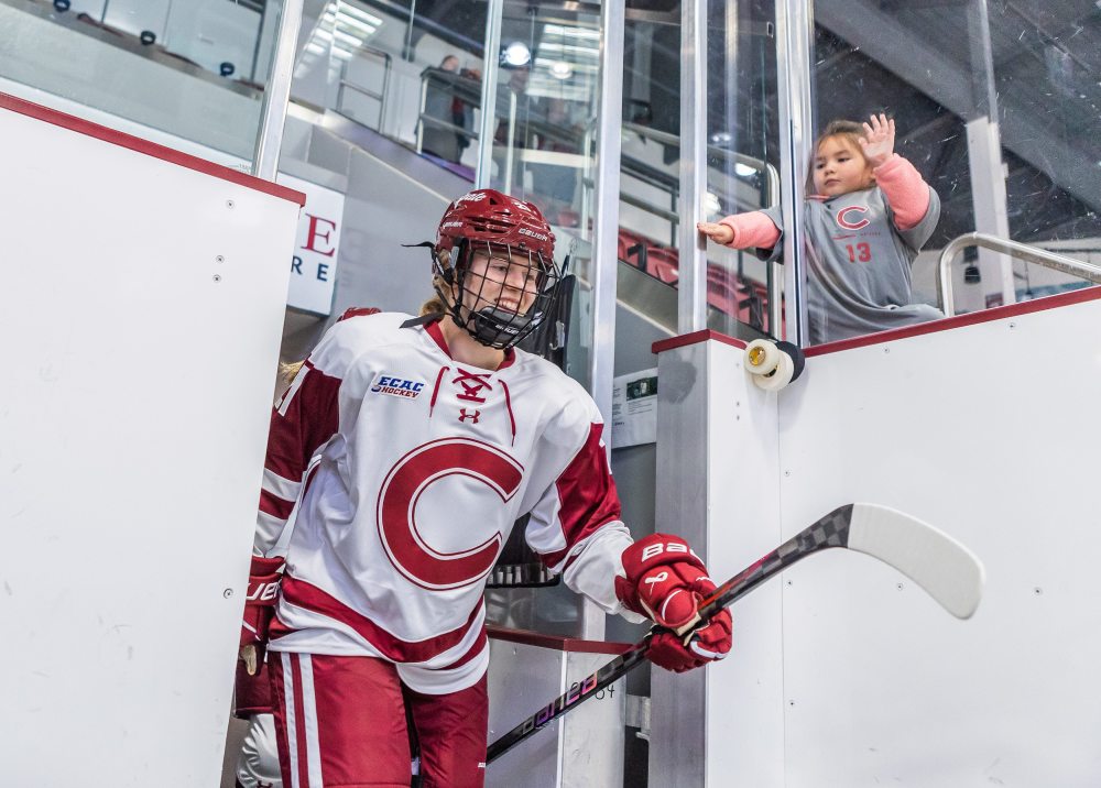 Avery Pickering has shown poise beyond her years patrolling the blue line for Colgate. (Olivia Hokanson / Colgate Athletics)