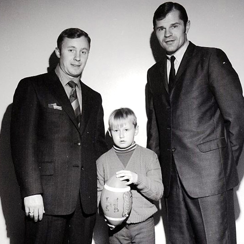 Craig Schultz of Steinbach proudly displays his football, autographed by Winnipeg Blue Bomber greats Kenny Ploen and Henry Janzen at the 1970 Centennial Sports Dinner at Friedensfeld. Ploen, the legendary quarterback who played for the Bombers from 1957 to 1967, died Tuesday, February 13, 2024 after a lengthy illness. He was 88.