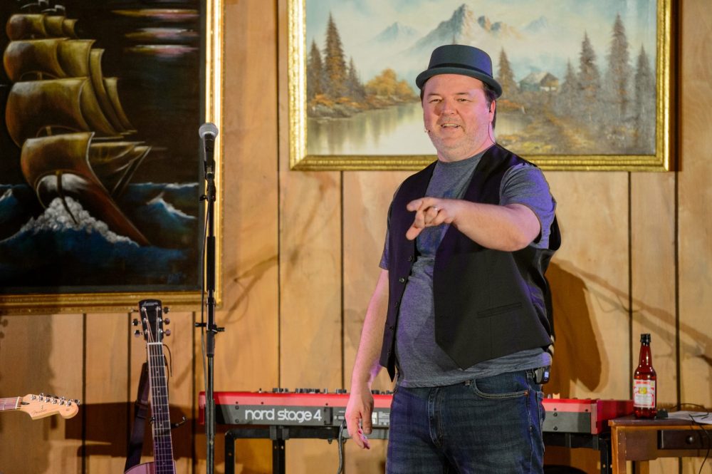 Submitted by MTC
Actor and playwright Cory Wojcik performs a one person play backed by a band in his production of Mixed Tapes from My Mom arriving in Steinbach on March 11 at the SRSS Theatre.
