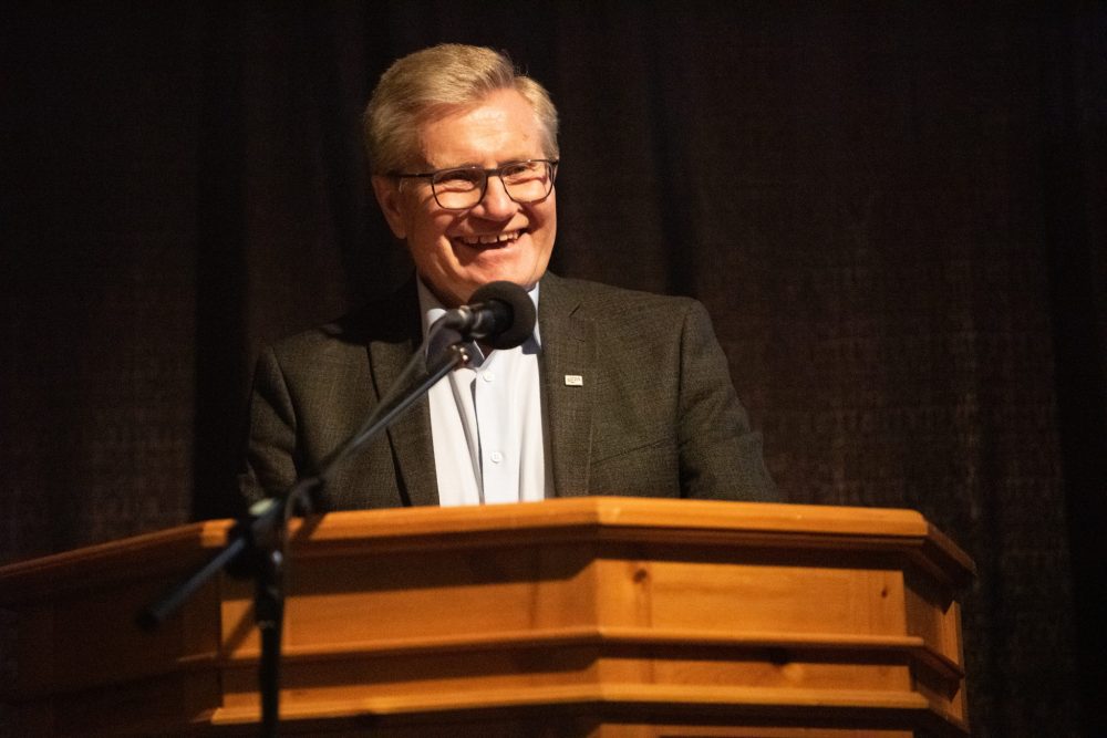 SVJETLANA MLINAREVIC THE CARILLON
Clearview Co-op general manager Henry Nickel announced strong numbers for 2023 during the annual general meeting on Tuesday night at the Mennonite Heritage Village. Assets topped $141.9 million and $10.3 million in cash would go back to members.