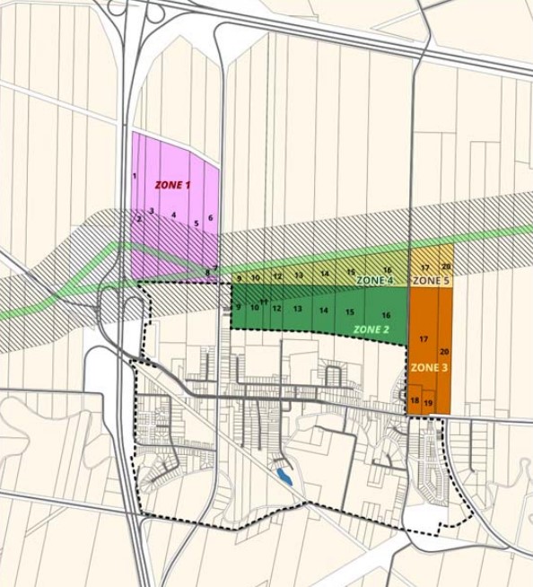 TOWN OF STE ANNE
A map of the proposed areas to be annexed by the Town of Ste Anne from the RM.