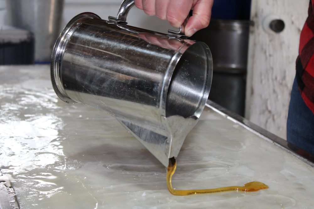 GREG VANDERMEULEN THE CARILLON
More than1,400 taffy-on-ice were served to visitors at the two-day Sugaring Off Festival.