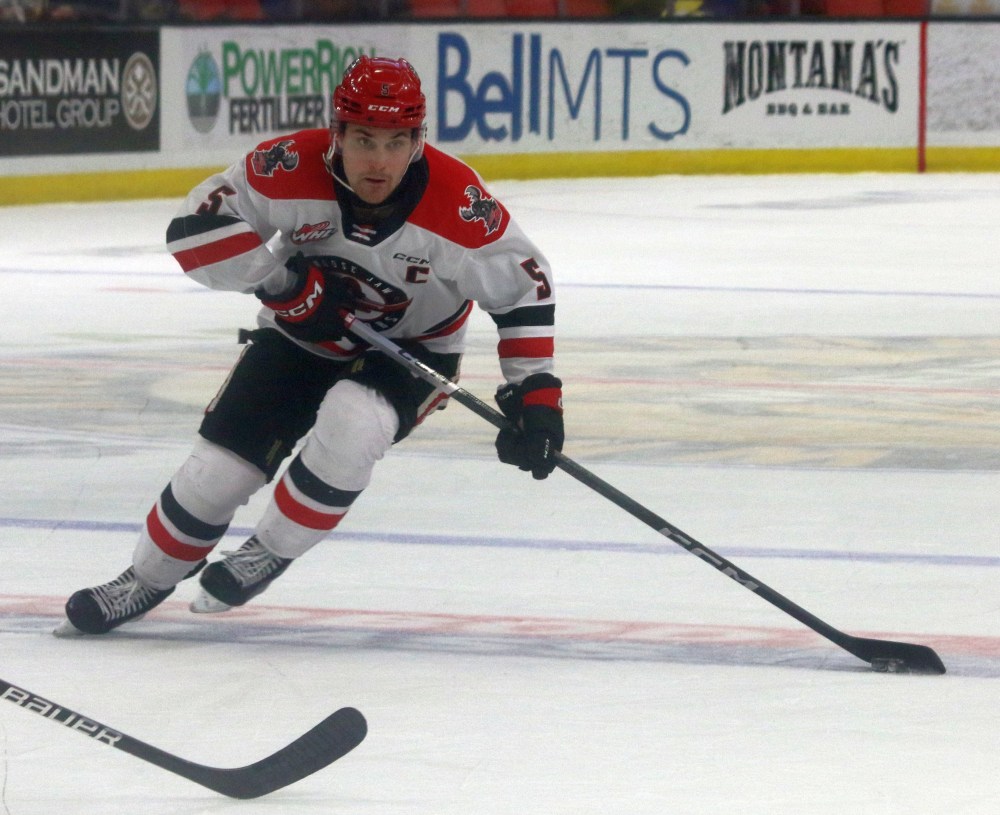 Denton Mateychuk was awarded the Bill Hunter Memorial Trophy, given to the WHL's best defenseman. Mateychuk and the rest of the Moose Jaw Warriors are currently leading the best-of-seven WHL finals against Portland. (Cassidy Dankochik The Carillon)