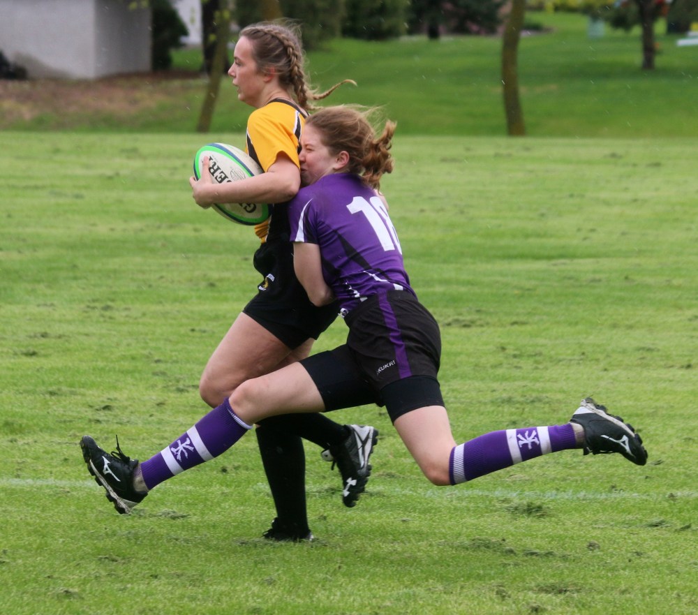 It was a heroic piece of defending from this Stonewall player, chasing down her Lorette counterpart with a great tackle to take away a try. (Cassidy Dankochik The Carillon)