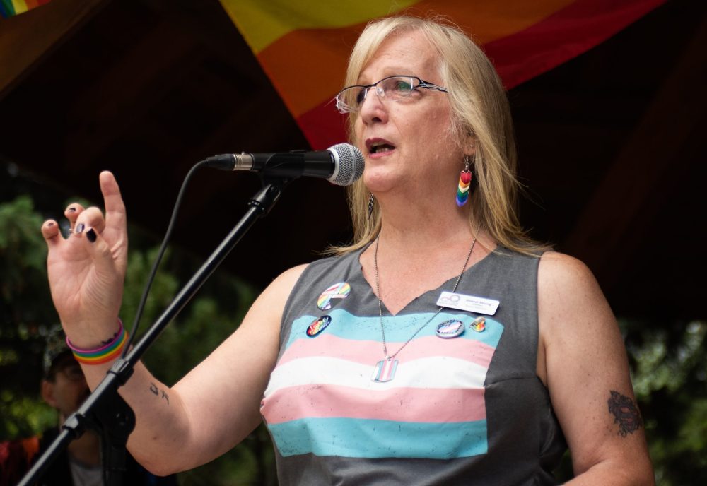 SVJETLANA MLINAREVIC THE CARILLON
LGTBQ activist Shandi Strong spoke about the transgender experience and transgender rights as part of Steinbach Pride on June 23, 2024, at K.R. Barkman Park. The event saw 500 people attend according to organizers.