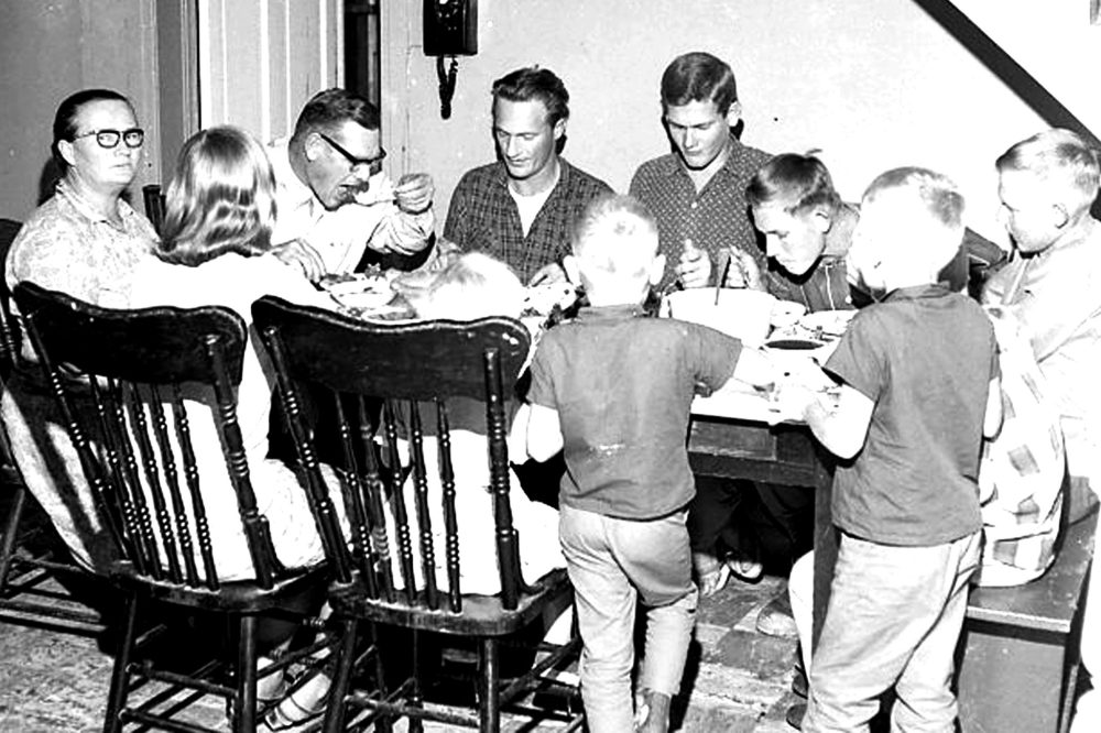 The John Funk family, living in Steinbach, are happy in their new surroundings. They left Paraguay in May, having made their home there for 40 years. The older Funk boys are anxious to attend night school to learn English, which their younger siblings are learning in school.