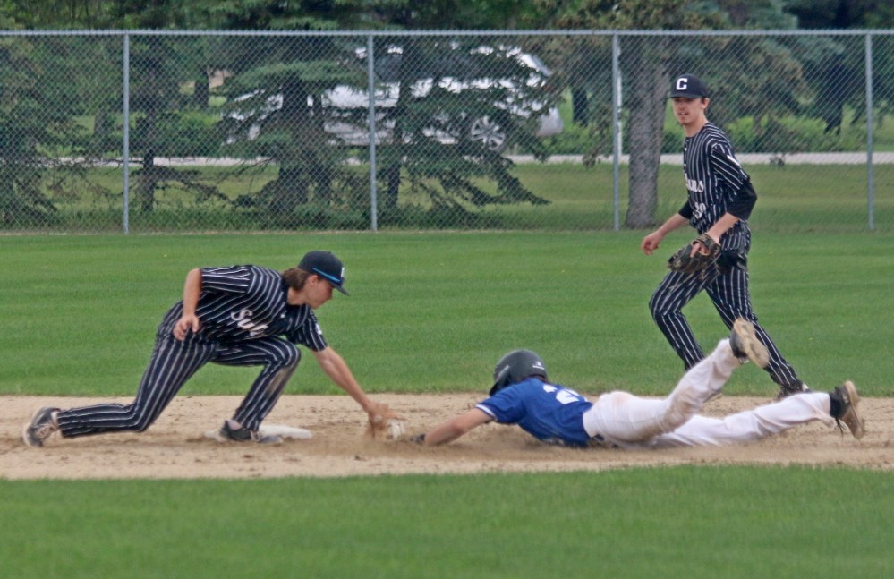 Manitoba Junior Baseball League action between the Carillon Sultans and Interlake Blue Jays at A.D. Penner Park June 23. (Cassidy Dankochik The Carillon)