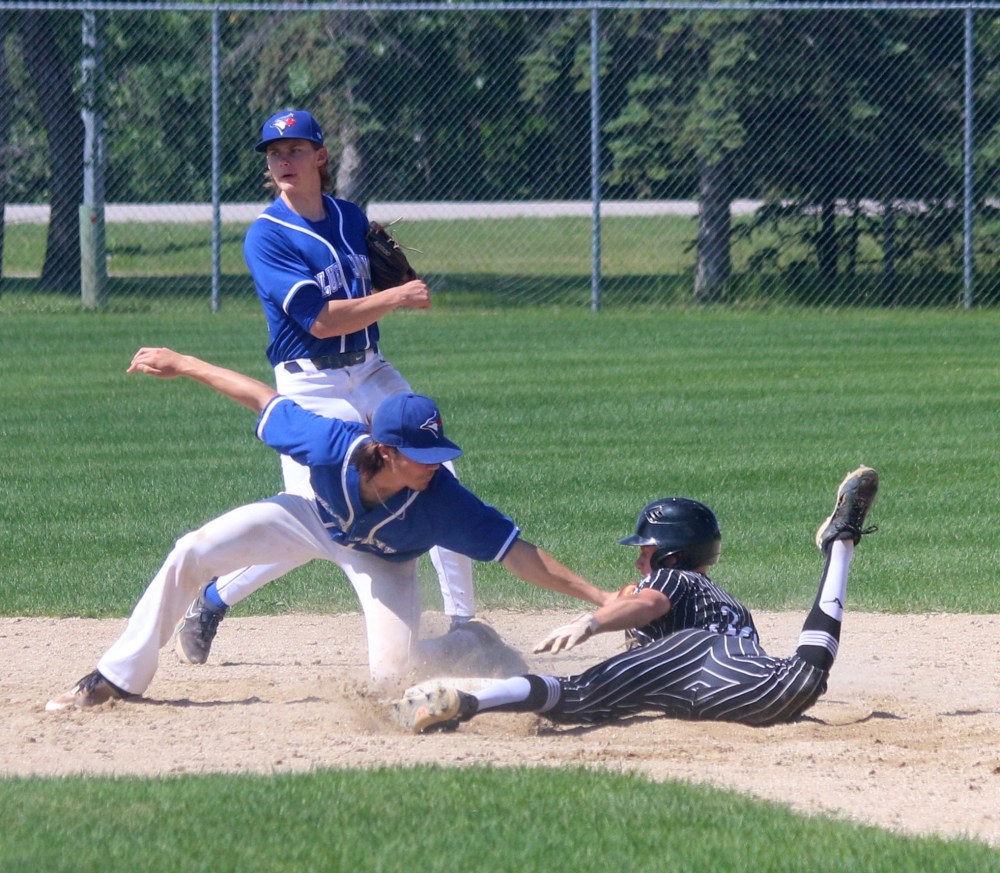 Manitoba Junior Baseball League action between the Carillon Sultans and Interlake Blue Jays at A.D. Penner Park June 23. (Cassidy Dankochik The Carillon)
