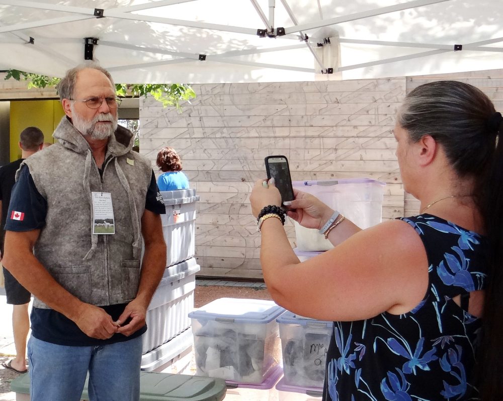 SUPPLIED
While Randy Eros is no longer modeling vests at St Norbert Farmers’ Market, a wide range of value added wool products are still available to be ordered on-line from the Seine River Shepherds website.