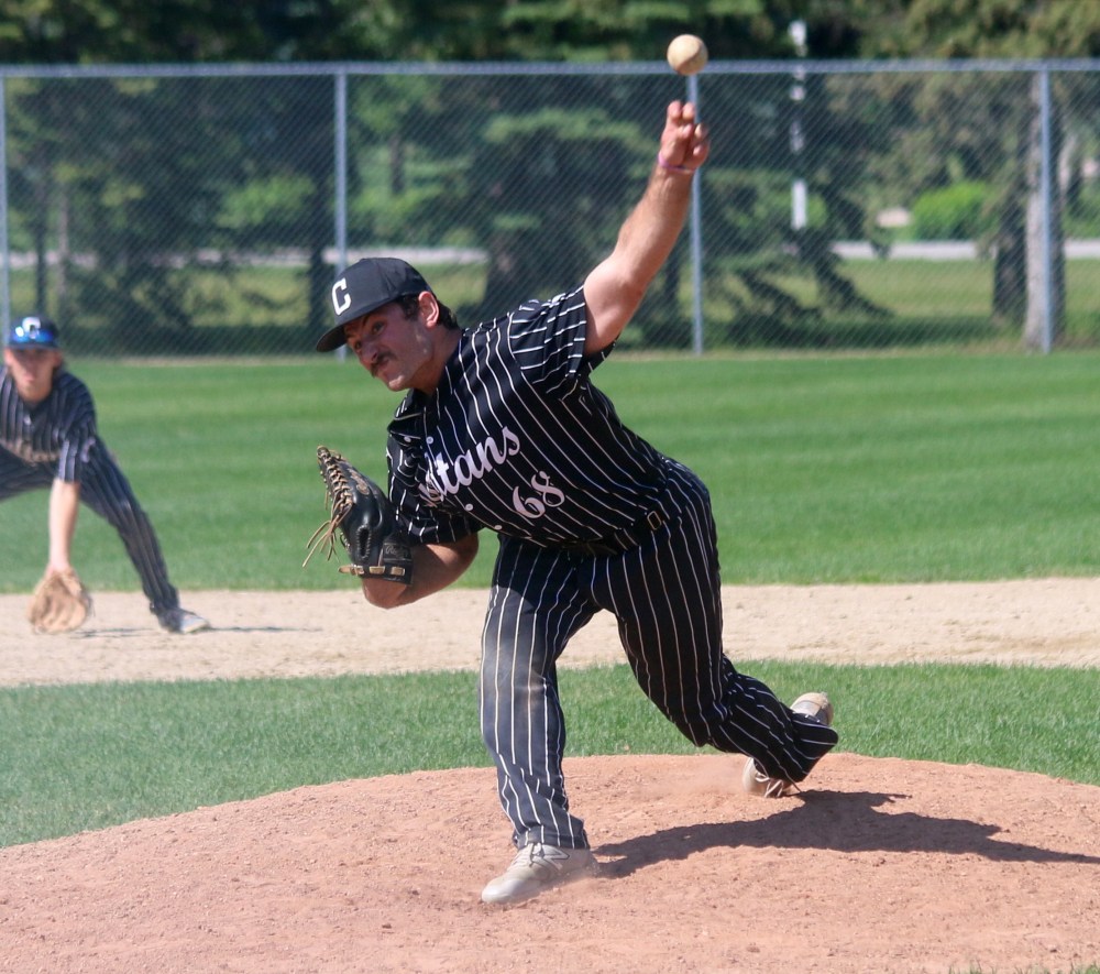 Manitoba Junior Baseball League action between the Carillon Sultans and Interlake Blue Jays at A.D. Penner Park June 23. (Cassidy Dankochik The Carillon)