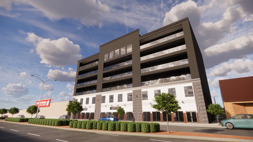 SUPPLIED
This image shows the proposed building that will be built on two currently empty lots on Main Street.