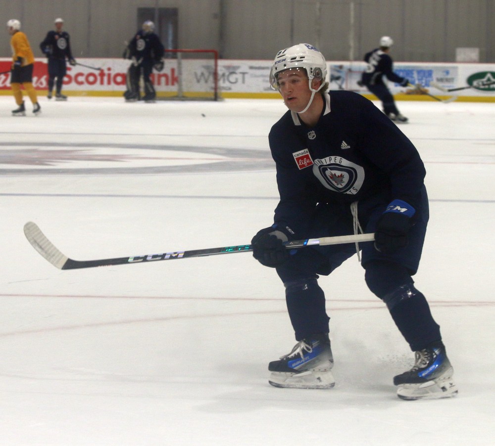 Luke Mistelbacher said he learned a lot from attending the Winnipeg Jets' development camp as an undrafted free agent. (Cassidy Dankochik The Carillon)