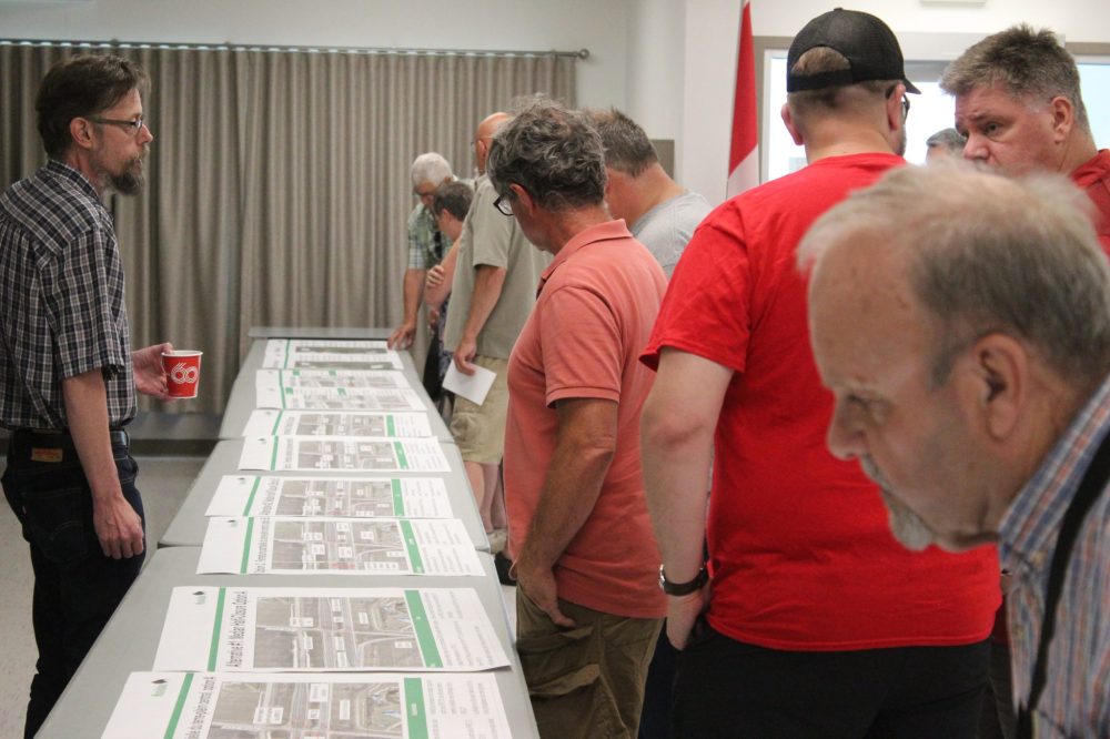 CHRIS GAREAU THE CARILLON
Visitors to the open house in Ste Anne had several options to consider.