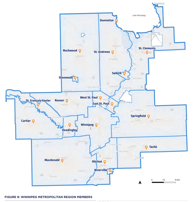 PHOTO BY THE WINNIPEG METROPOLITAN REGION
The Winnipeg Metropolitan Region is made up of 18 municipalities including the municipalities of the Town of Niverville and the RMs of Tache, Ritchot, and Springfield.