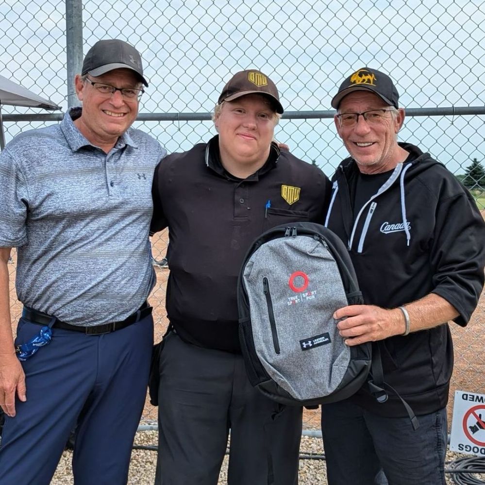 Carillon summer reporter Alex Lambert was in Dauphin for the Manitoba games, umpiring baseball. Lambert was given the True Sport Officials Award at the games. (Baseball Manitoba Instagram)