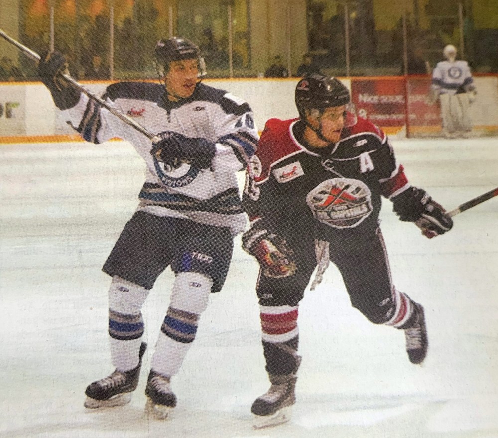 Dan Taillefer was a mainstay in a Steinbach Pistons uniform as a player, playing the second-most MJHL games by any player over five seasons in the Automobile Season. (Terry Frey Carillon Archives)