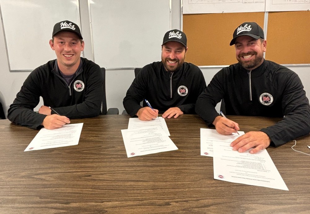 Dan Taillefer, Réjean Carriere and Jean Moquin will make up the coaching staff of the La Broquerie Habs Capital Region Junior Hockey League franchise. (La Broquerie Habs)