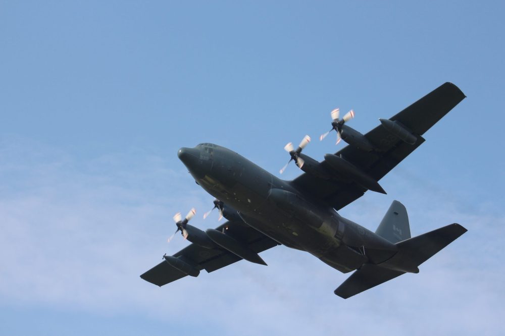 ALEX LAMBERT THE CARILLON
A CC-130H Hercules flies over Hespeler Park in Niverville while conducting a drill for the Royal Canadian Air Force.
